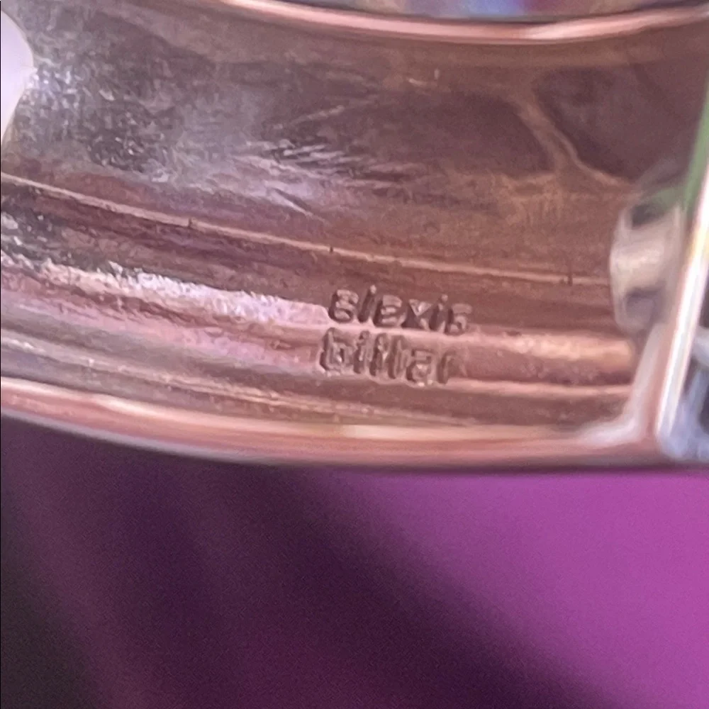 Alexis Bittar Silver Bangle with Crystal Detailing RARE